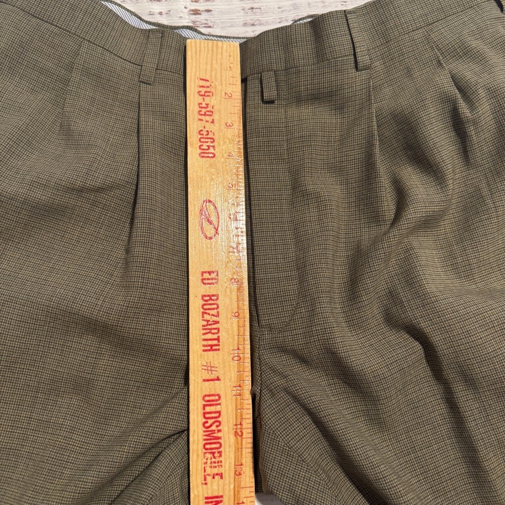 VTG Tommy Hilfiger Dress Pants Brown Green‎ Cuffed Men's Size 36x34 (Fits 34x30) - Picture 14 of 16